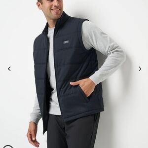 Travis Mathew Men XL Black Seaboard Vest Full Zip Golf Casual MSRP $150